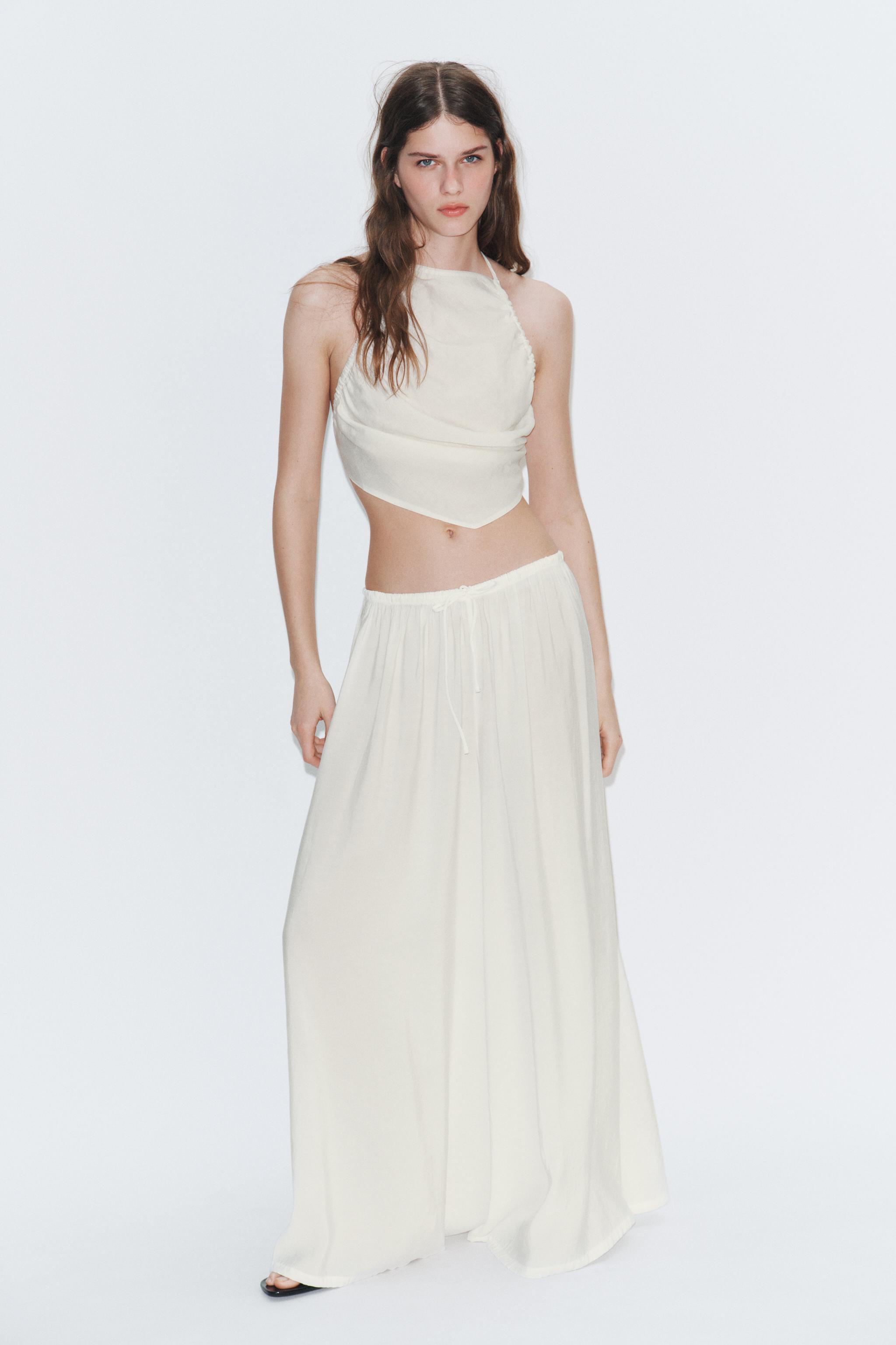 TOP HALTER PLISSÉ